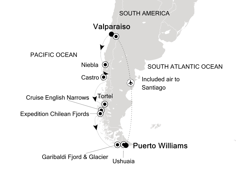 South America Cruise Itinerary Map